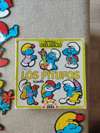 Puzzle Siluetas Los Pitufos Vintage Educa Completo