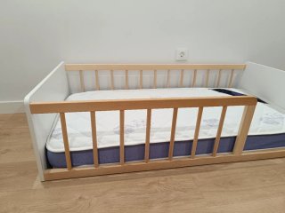 Cama Montessori 70x140 + colchón viscoelástico