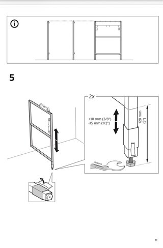 Patas / Panel Lateral ENHET IKEA Blanco