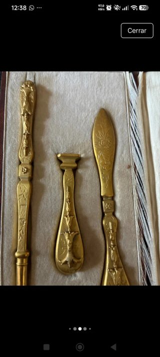 Estuche Sello y Abrecartas  francés Siglo XIX
