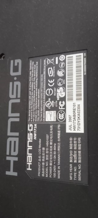 Monitor Hanns G 17 Plata