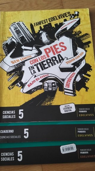 Lote de libros 5 primaria Edelvives. Un solo uso.