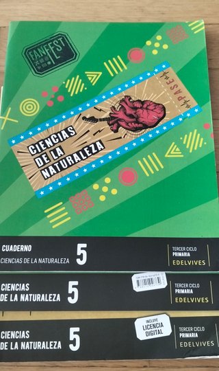 Lote de libros 5 primaria Edelvives. Un solo uso.