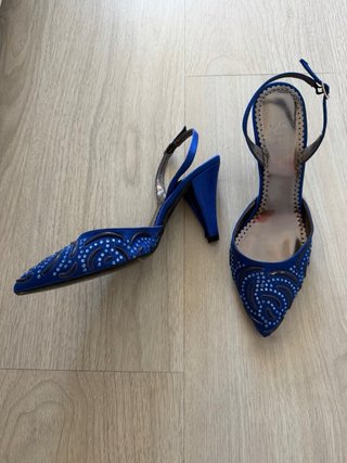Zapatos de fiesta Marian azules talla 37