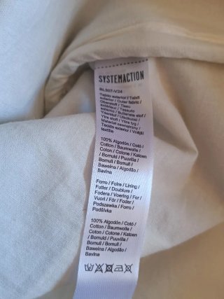 SystemAction Bolso tote de lona gruesa algodón