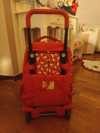 Mochila Ruedas Hello Kitty Roja