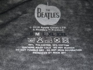 Camiseta The Beatles manga corta gris talla M