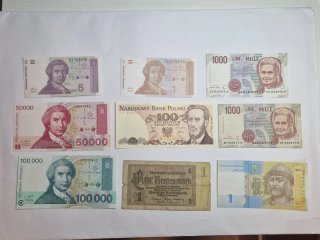 Lote de 50 Billetes Extranjeros Varios Países