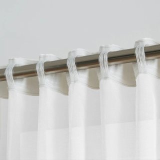 Cortina Visillo Cinta Fruncidora Blanca
