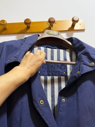 Max Mara Weekend Cappotto/Trench Blu Tg 42