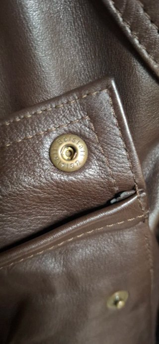 Giacca Belstaff Vera Pelle Marrone Senza Cintura