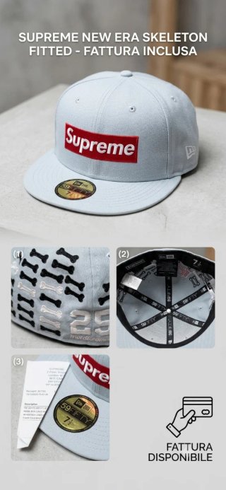 Supreme New Era Skeleton Fitted Cappello