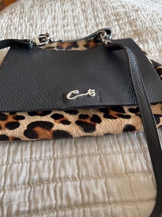 Bolso Cats Negro y Animal Print