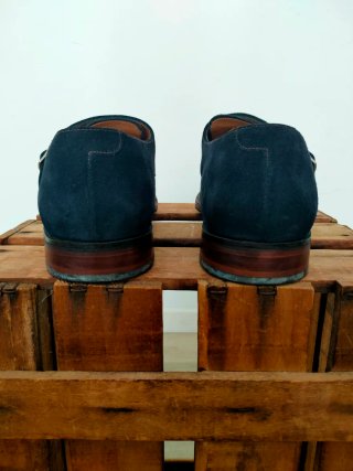 Loake 1880 Cannon Monk Strap Azul Marino
