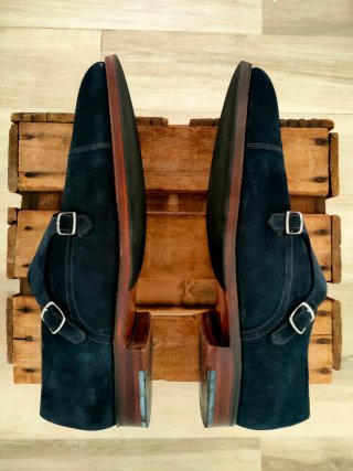 Loake 1880 Cannon Monk Strap Azul Marino