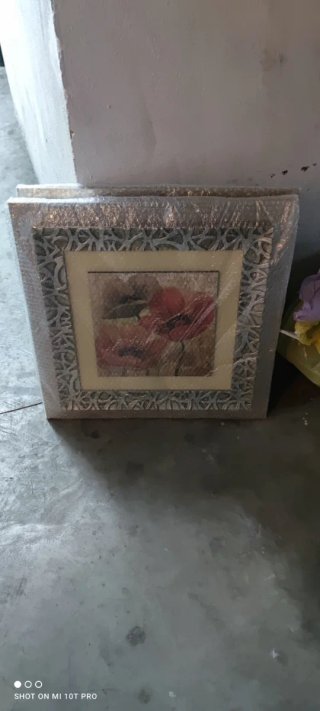 Dos cuadros decorativos Flores Rojas