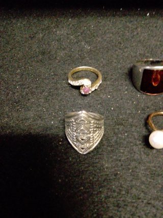 Lote anillos bisutería antiguos