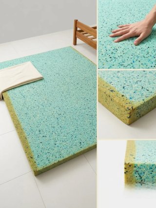Futón Teal y Amarillo