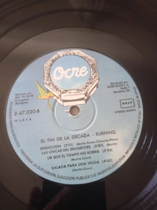 Burning 🇪🇸 El fin de la década LP Vinilo 1979