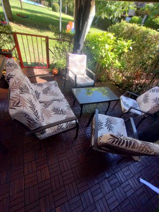 Juego Sofá y Mesa Exterior