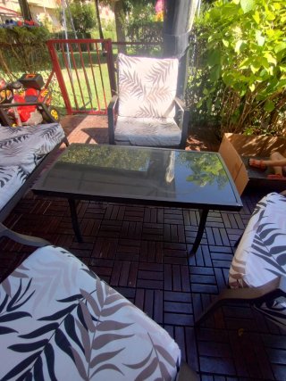 Juego Sofá y Mesa Exterior