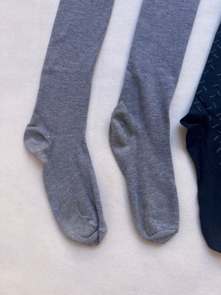 Pack 2 Calcetines Altos Calzedonia Mujer Gris y Az