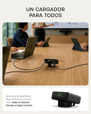 Cargador GaN 240W Satechi ChargeView Pantalla LCD