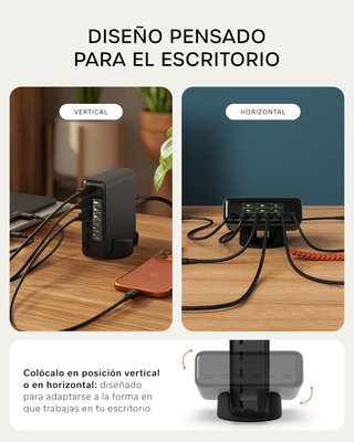 Cargador GaN 240W Satechi ChargeView Pantalla LCD