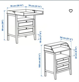Cambiador Bebé Ikea Sundvik Blanco