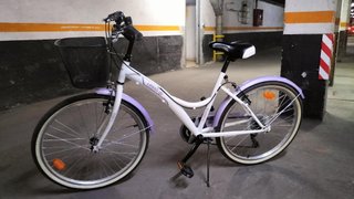 Bicicleta Urban life 24 bianca e viola