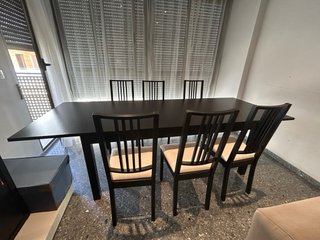 Mesa y 6 Sillas IKEA BJURSTA