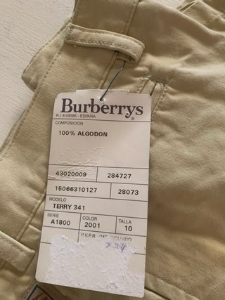 Pantalón Burberrys niño talla 10 años.