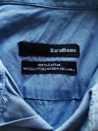 Camisa Zara Manga Larga Talla M