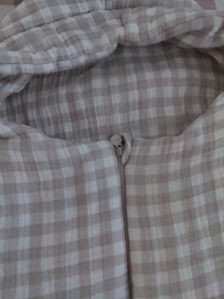 Saco Minicoton Oval Vichy Rose