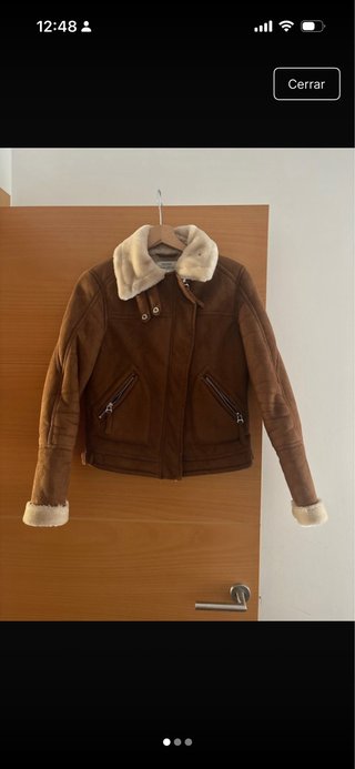 Chaqueta efecto ante con pelo