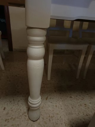 Mesa Comedor Blanca y 6 Sillas