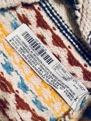 Jersey Oysho grecas jacquard multicolor