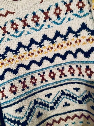 Jersey Oysho grecas jacquard multicolor