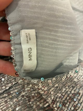 Top Mango tirantes lentejuelas S