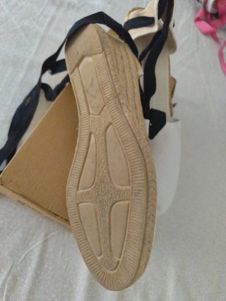 Espardeñas blancas con lazo talla 41