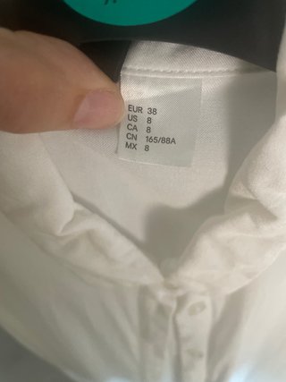 Camisa blanca H&M sin mangas talla M