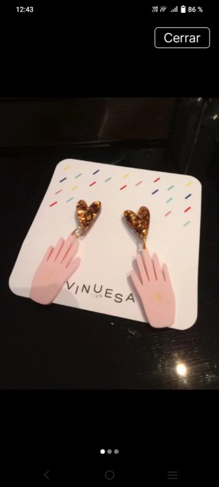 Pendientes Corazón Vinuesa Oro Rosa