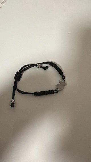 Pulsera negra con oso Tous