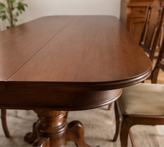 Mesa de comedor extensible de caoba