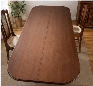 Mesa de comedor extensible de caoba