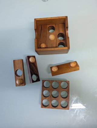 Juego Lógica madera Golf Puzzle Box