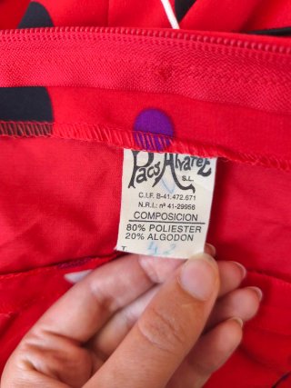 Traje de flamenca rojo con lunares
