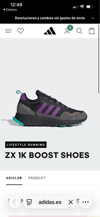 Zapatillas Adidas ZX 1K Boost Running