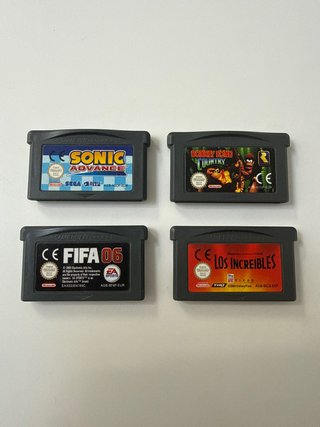 4 Juegos Game Boy Advance: Sonic, FIFA, Donkey Kon