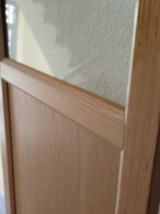 Puerta Estantería Billy Madera y Cristal